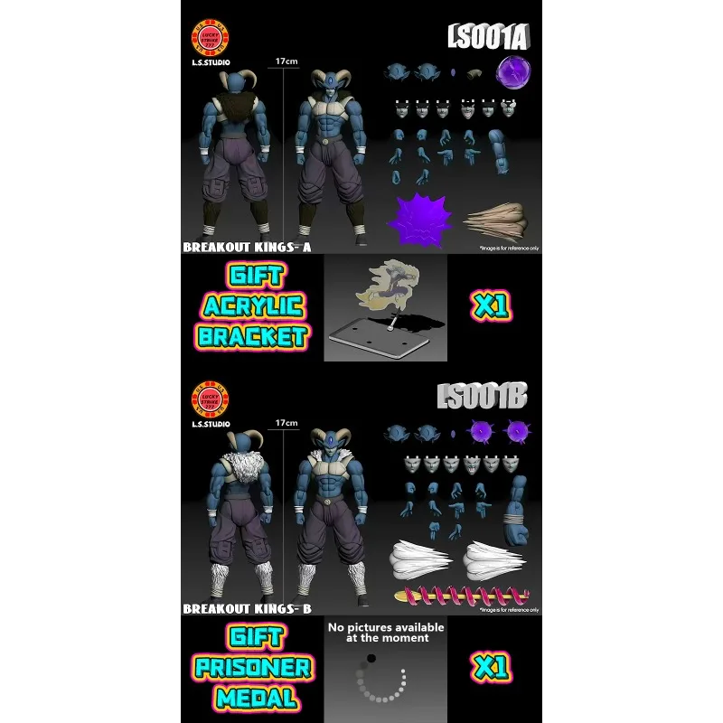 

L.S.Studio Dragon Ball Action Figure Super Moro Anime Figure Breakout Kings A B Figurine Pvc Statue Collectible Model Toys Gifts