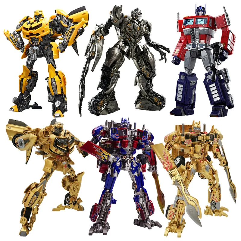 

28CM Transformation Robot Toy Bumblebee Optimus Prime Tank Megatron G1 Optimus Prime Action Figure Partial alloy Large sized toy