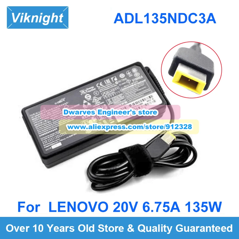 

Подлинный ADL135NDC3A 20V 6.75A адаптер переменного тока для Lenovo T540P зарядное устройство 135W IdeaPad Y50 T440P W540 36200314 45N0366 45N0361