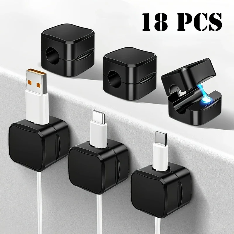 

Magnetic Cable Clips Wire Organizer for Tidy Desk Car Home