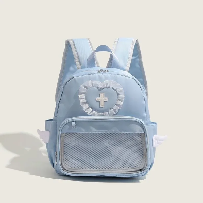 Ita Bag 2024 New Teenage Girls Backpacks Transparent 2024 New Preppy Style Canvas School Bag Summer Canvas Rucksack Display