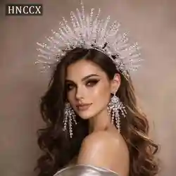 YouLaPan HP399 corona y Tiara nupcial Vintage, diadema de boda de cristal brillante, accesorios para el cabello nupcial, joyería de boda de lujo