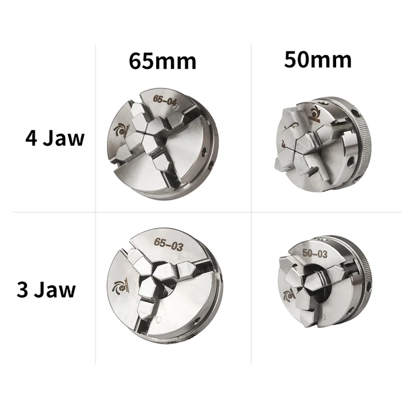 Wood Lathe chuck jaws Self-centering DIY 3 4 Jaw Chuck Spindle Assembly Woodworking Beads Machine DC Motor Rotary Lathe