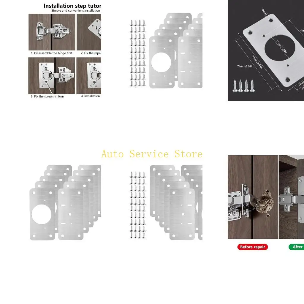 

Крепежные пластины для ремонта петель шкафа из нержавеющей стали 462A с усиленной конструкцией для повышения стабильности и