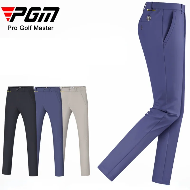 PGM Autumn Winter Waterproof Men Golf Trousers Thick Keep Warm Long Pant Male Plus Velvet Golf Pants Windproof Tennis Clothing