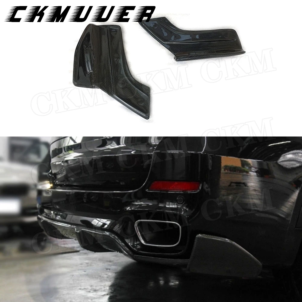 

Carbon Fiber Rear Lip Splitters Aprons Cupwings For BMW X5 F15 M Sport 2014-2018 FRP Bumper Side Flaps Car Styling Car Body Kits