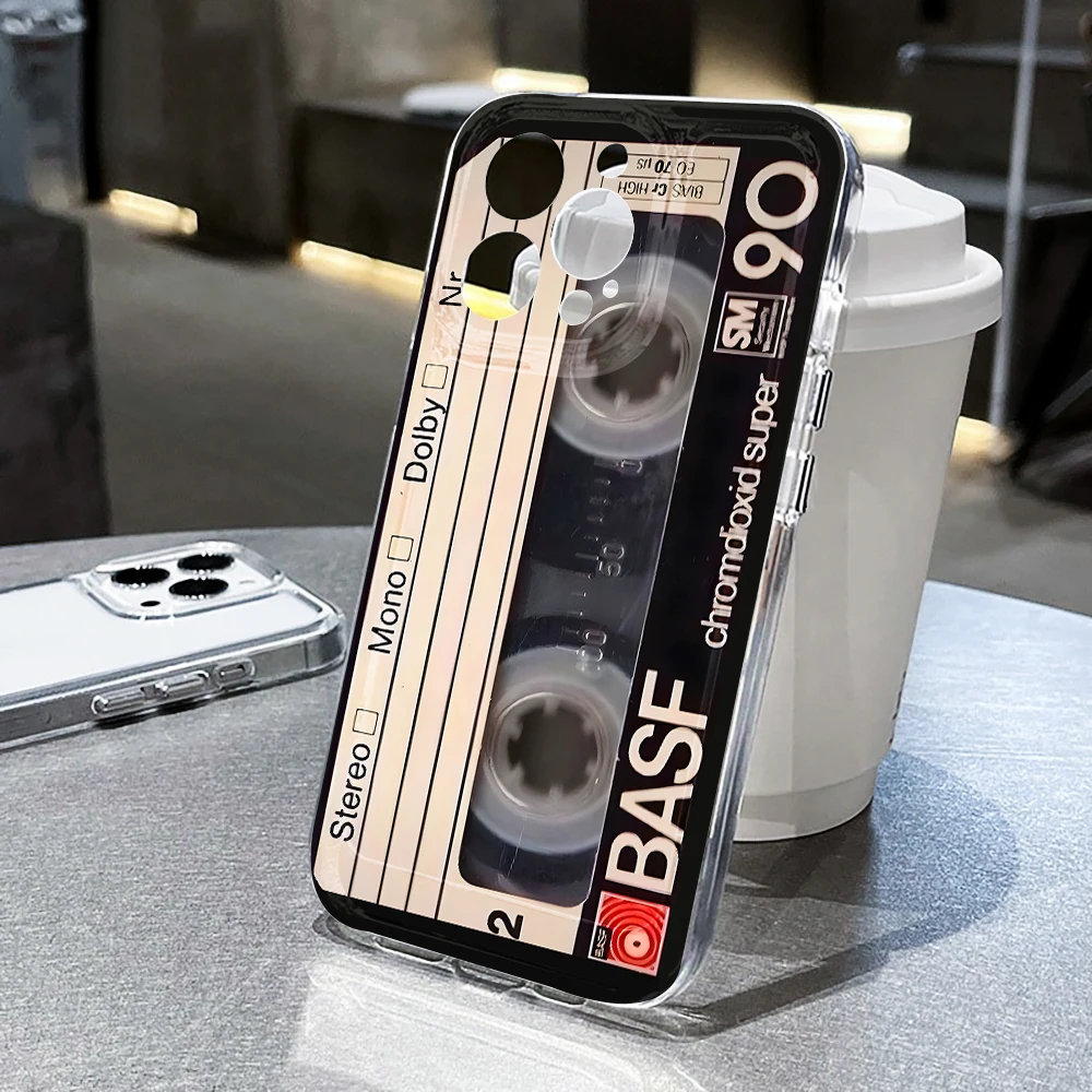 Retro Klare Handyhülle für Xiaomi Redmi Note 14 13 12 11 10 Pro Plus 4G 5G Redmi 13C Transparente TPU Kassetten-Kunst-Cover – Detail 6