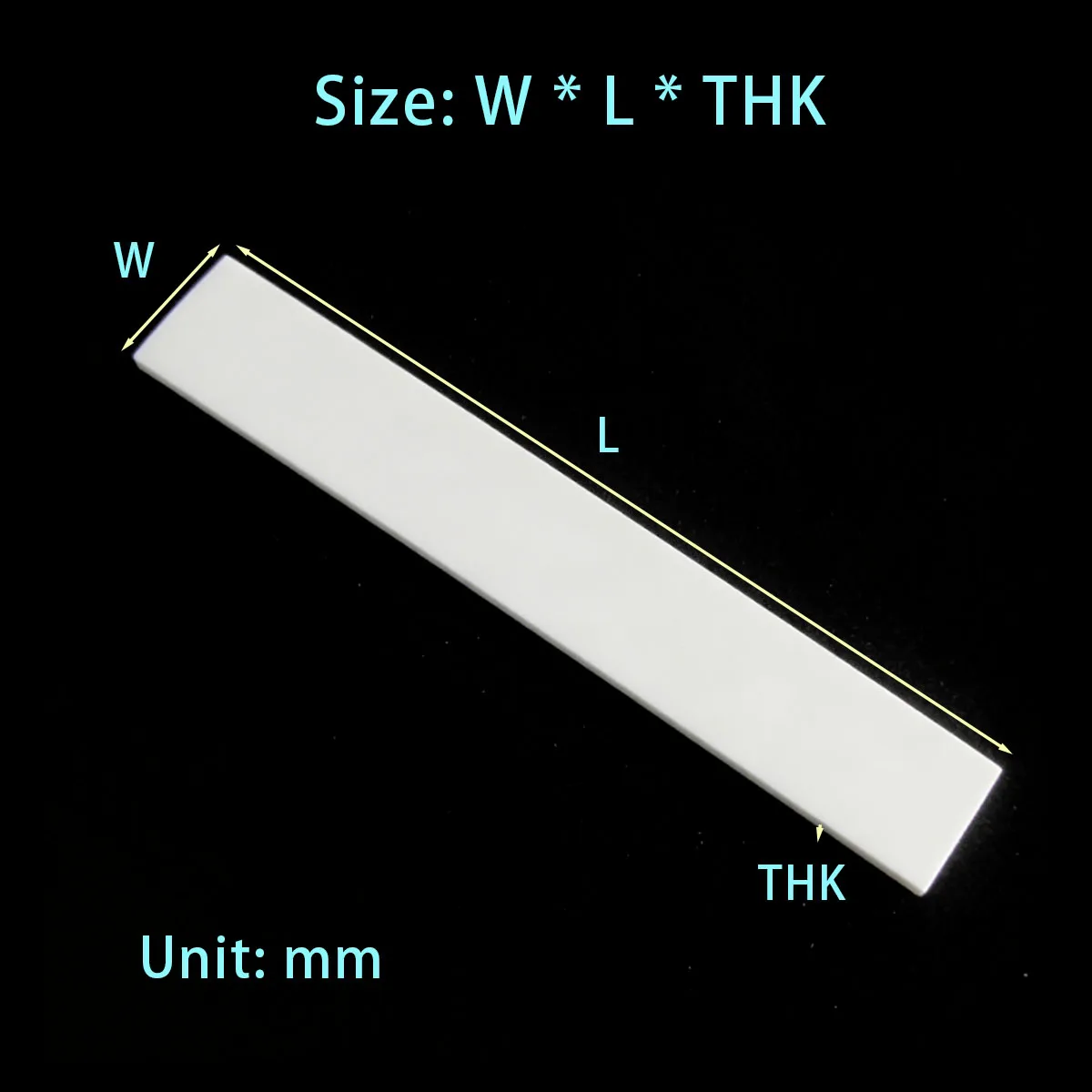 High Temperature Resistant Flat Strip Sizes 50x100x1/19x148/20x100 Custom Cutting Alumina Ceramic Insulation Slab