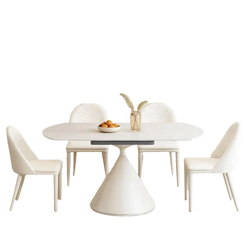 

Modern Simple Convertible Slate Dining Table Retractable Folding for Small Household Home Furniture for Dining Room