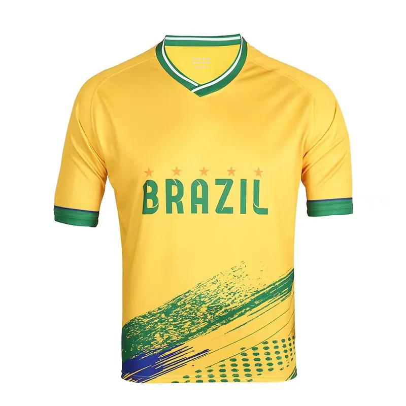 Football Jersey T Shirt Soccer Men Short Sleeve Flag Printed Fans Cheer Tshirt Summer Fashion Unisex Loose Sports Shirt Tee 2022