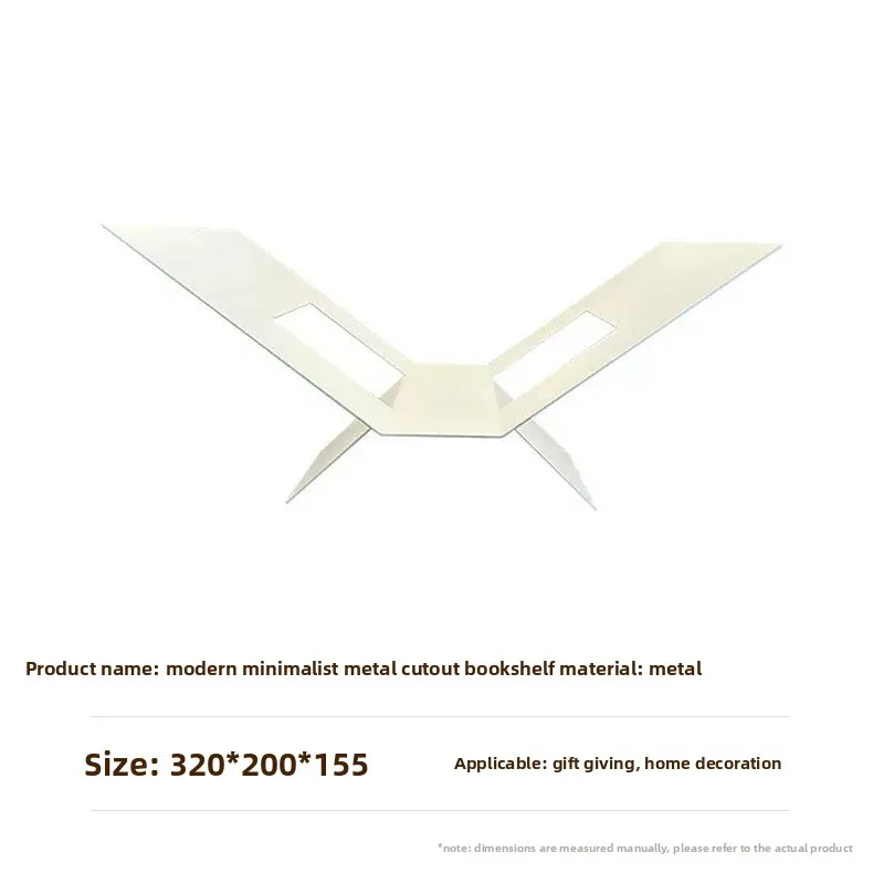 Modern simple metal hollow bookshelf, hotel black and white ornament, home magazine soft decoration, jewelry storage rack