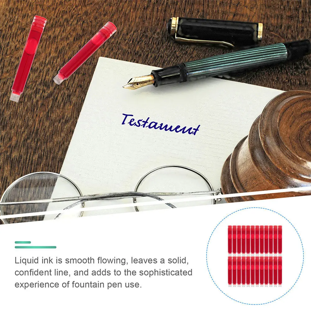 200pcs 1 Set Fountain Pen Refills Strong Supplements Office Supplies Student Stationery Universal Ink Converter For