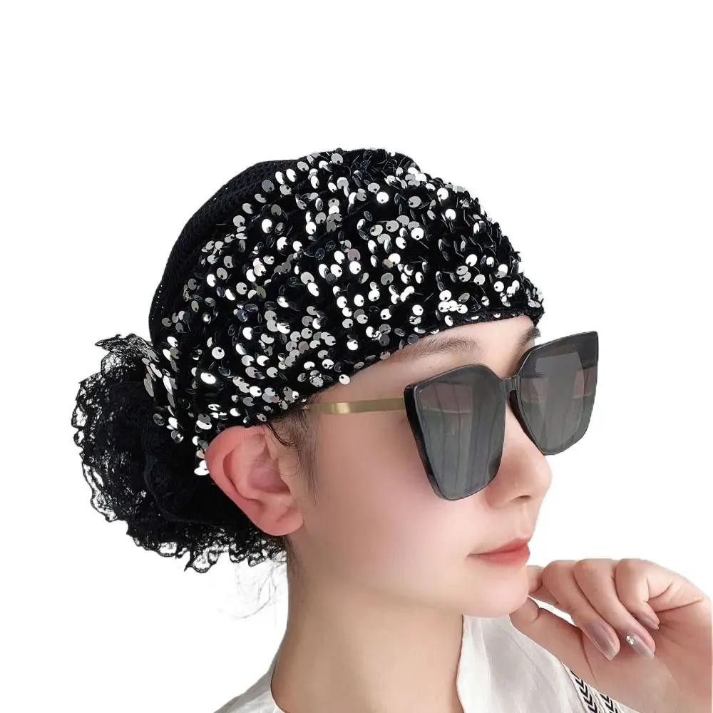 Lace Turban Hats for Women Muslim Headscarf Head Wraps Caps Female Daily Beanie Hair Cover Cap