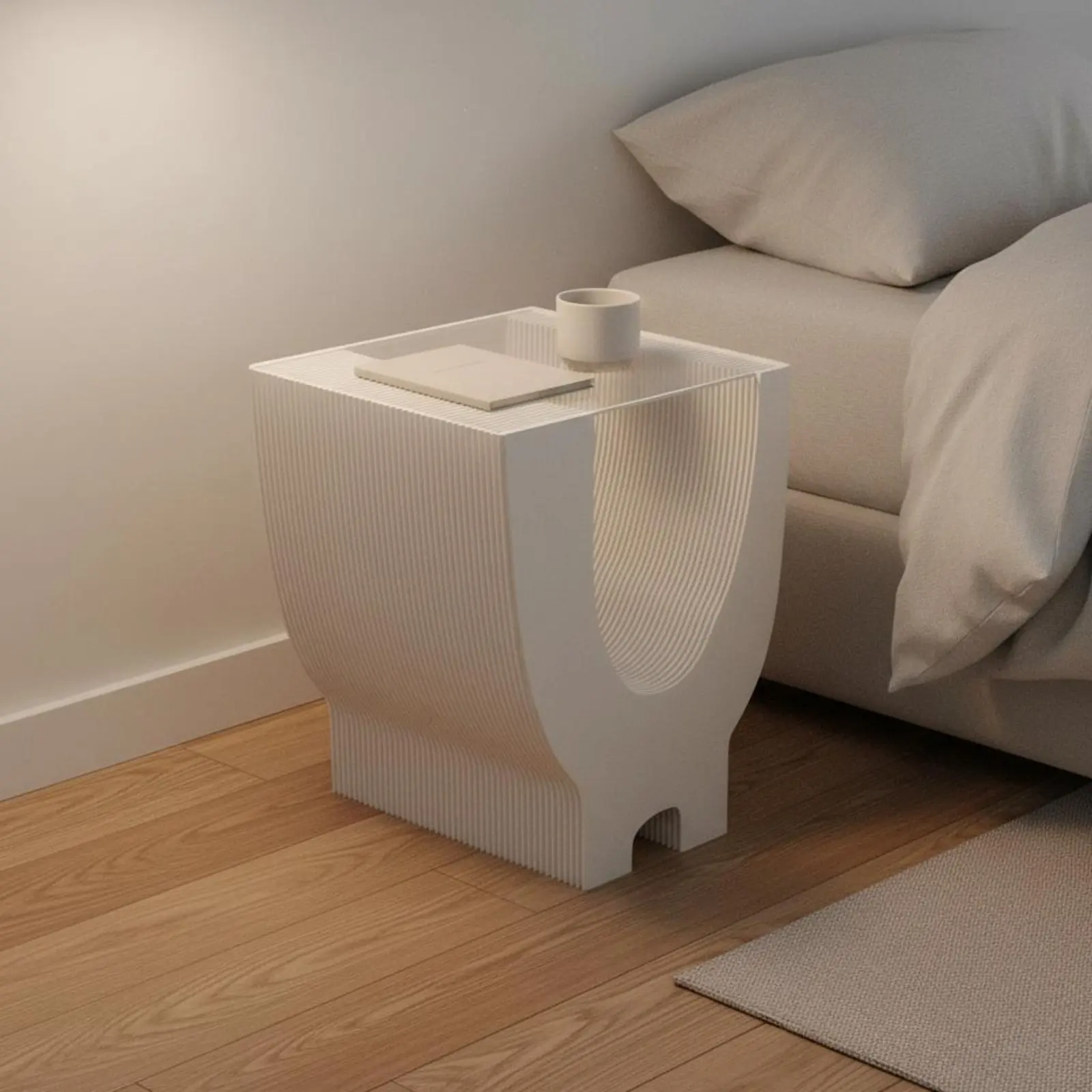 Mesa auxiliar plegable acordeón hexagonal de papel para gatos y perros - imagen 2