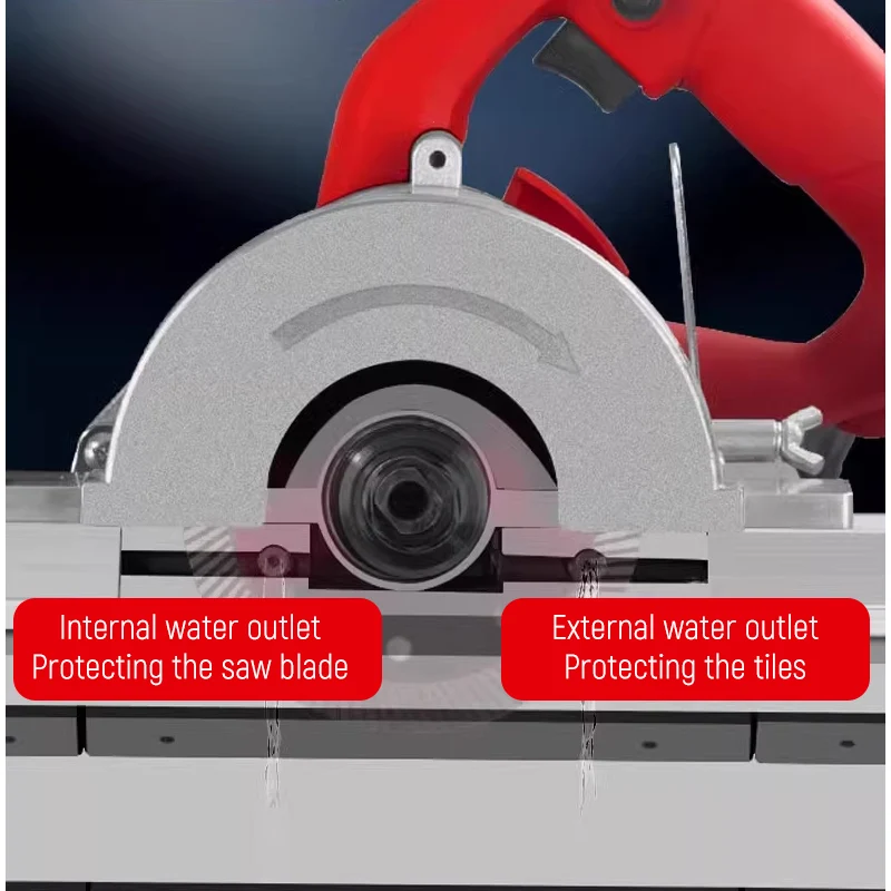 220V Tile Chamfering Machine 43 Degree Wet Tile Cutting and Chamfering Machine Adjustable Angle Water-Cooled Tile Chamfer Cutter