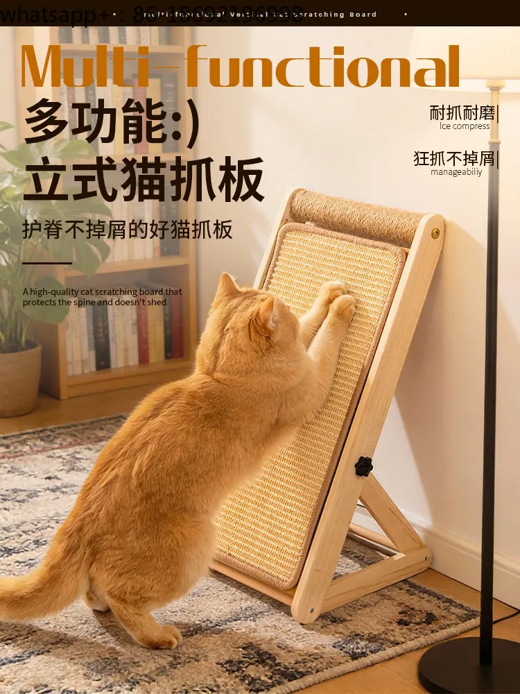 Sisal Cat Scratching Board Vertical Wear-resistant Multi-functional Claw Grinder Cat Toy
