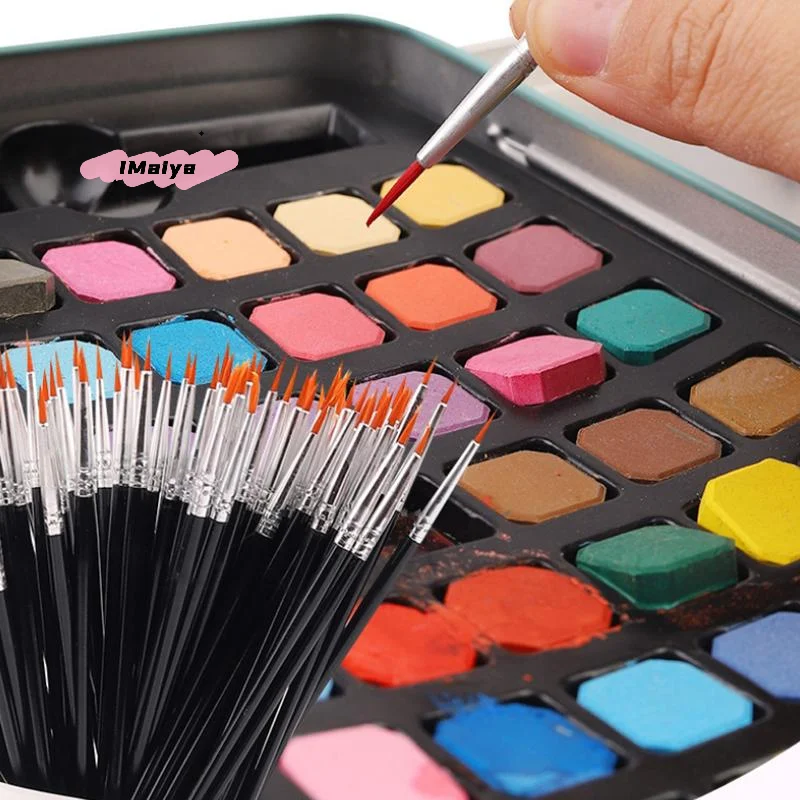 30/60/100/110Pcs Paint Brushes Set for Kids And Artists - Handcraft Arts Watercolor Oil Painting Brushes with Flat round Pointed