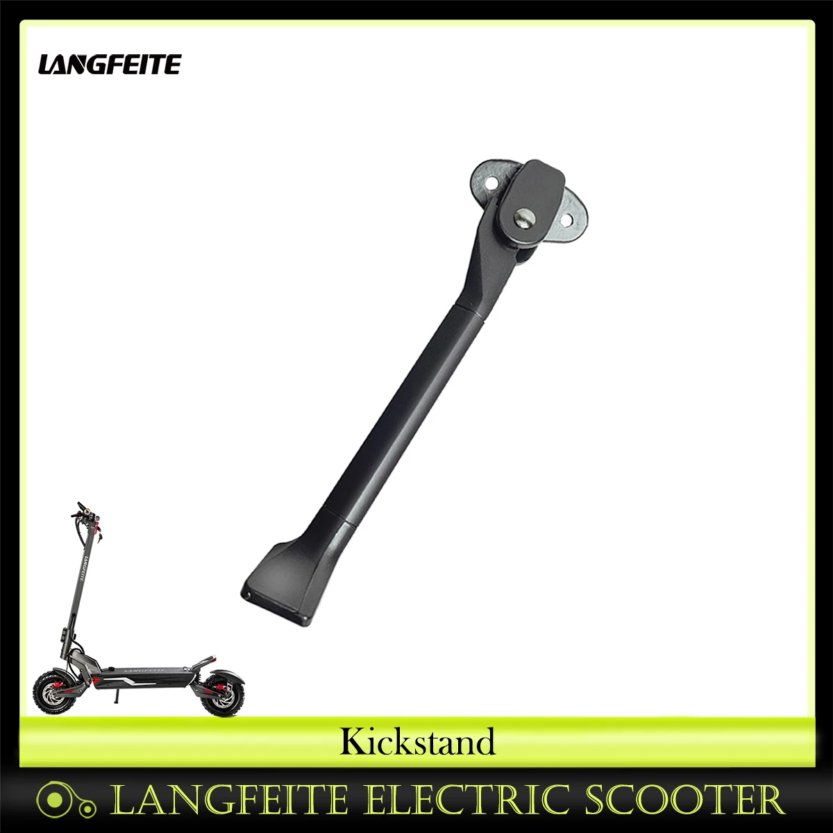 Kickstand for LANGFEITE GT2Black Footrest Replacement Parking Stand Feet Support Holder, Electric Skateboard Bracket Accessories