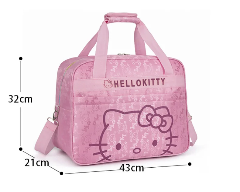 

Cute Travel Bags Hello Kitty Cat Messenger Luggage Bag Travel Bag Cartoon Portable Shoulder Bag Mummy Bag for Women Big Size