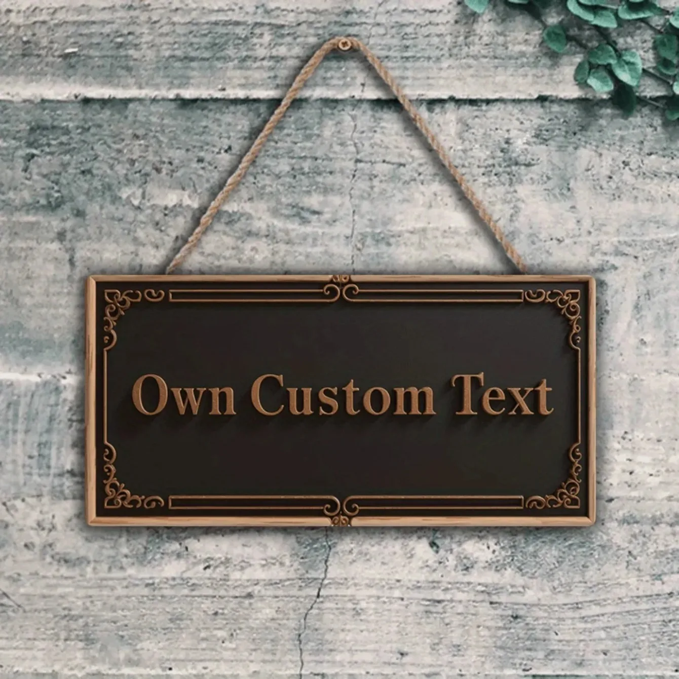 لافتة معدنية معاصرة من الألومنيوم - لوحة اسم مخصصة ونص مخصص وديكور عالمي للعطلات ولا حاجة للكهرباء.