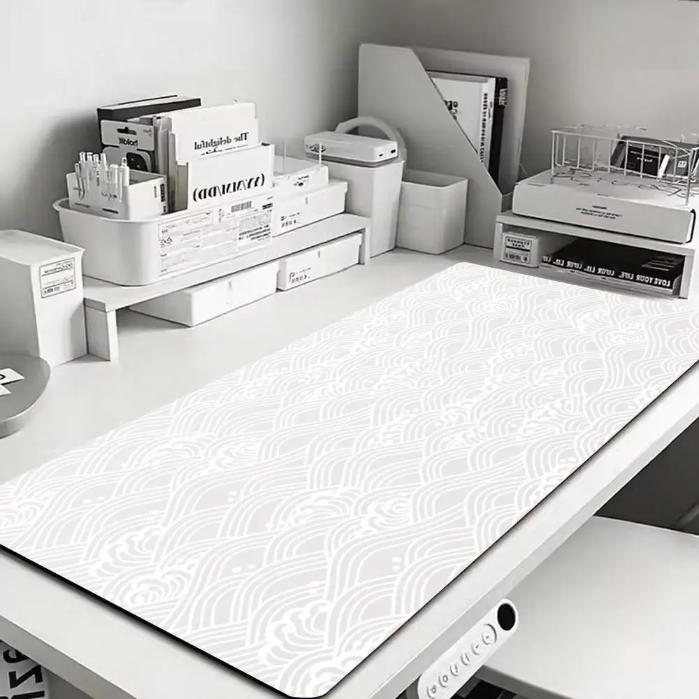 

Oriental Wave Pattern Mouse Pad Large textured desk pad: a stable platform for your mechanical keyboard & gaming mouse