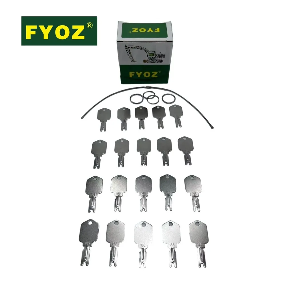 20PCS Forklift Key For Clark/Yale/Hyster/Komatsu/Gradall/Gehl/Crown 166 186304 91033317 A214062 5133504 Heavy Equipment Key