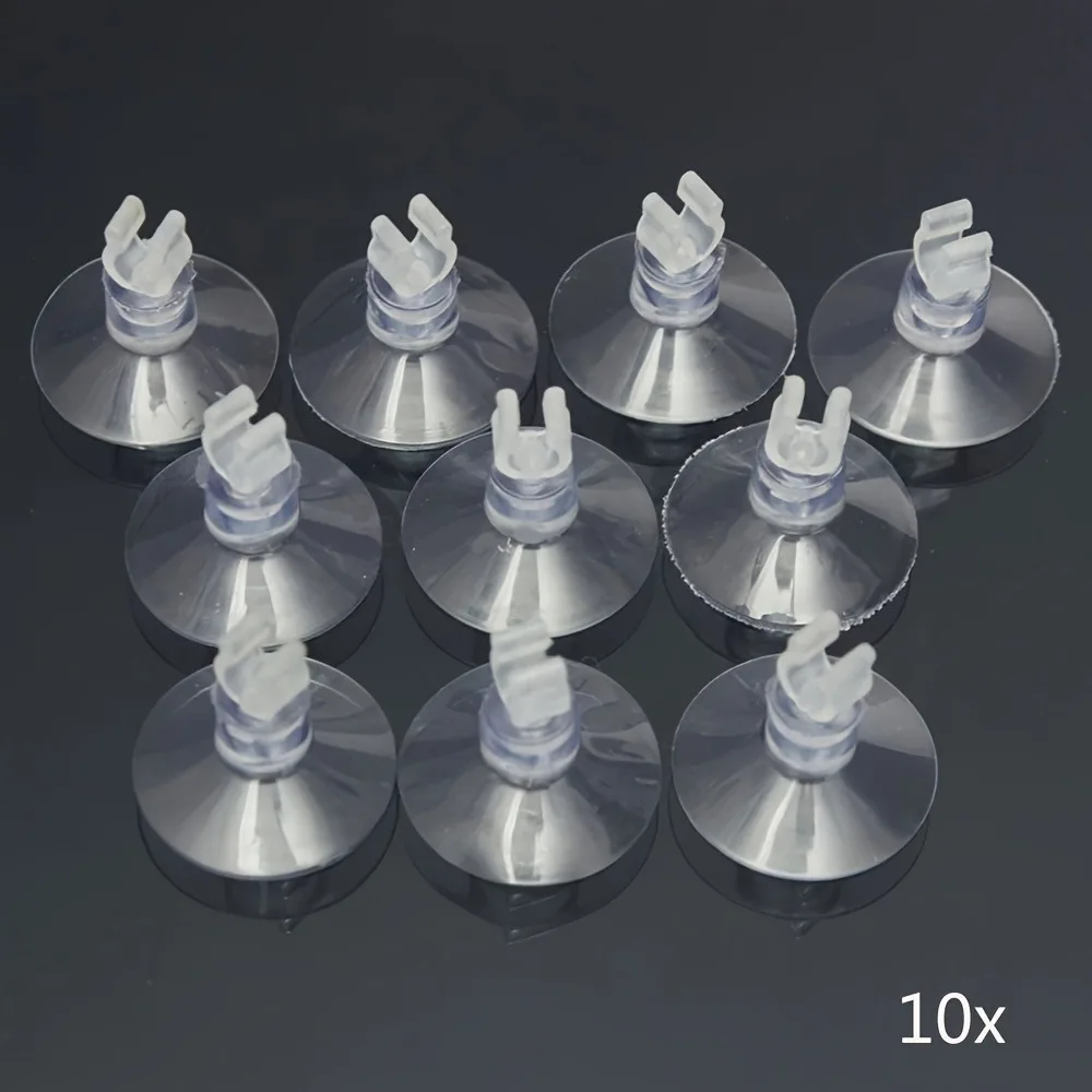10 Stück Gummi-Aquarium-Saugnapfhalterungen für Luftschlauch, Schlauch und Pumpe – Detail 2