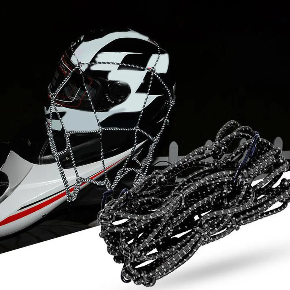 

1Set Premium Elastic Motorcycle Mesh Net Heavy Duty Luggage Cargo Organizer Stretch Net for Bike Tank Car Backseat Use