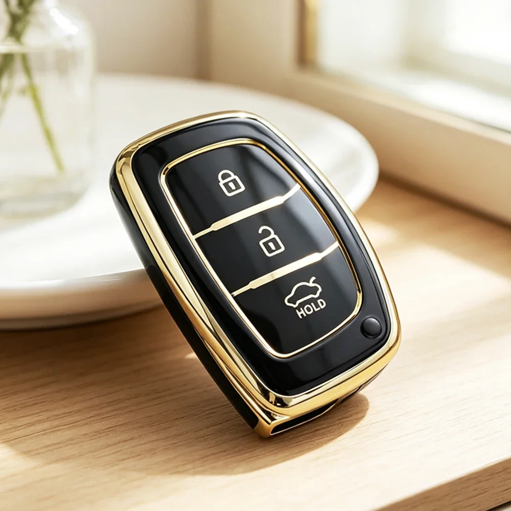 TPU Car Smart Key Case Cover for Hyundai Ix35 Ix45 I10 I30 I40 Tucson Santa Fe Rena Sonata Elantra Creta Keychain Holder Fob