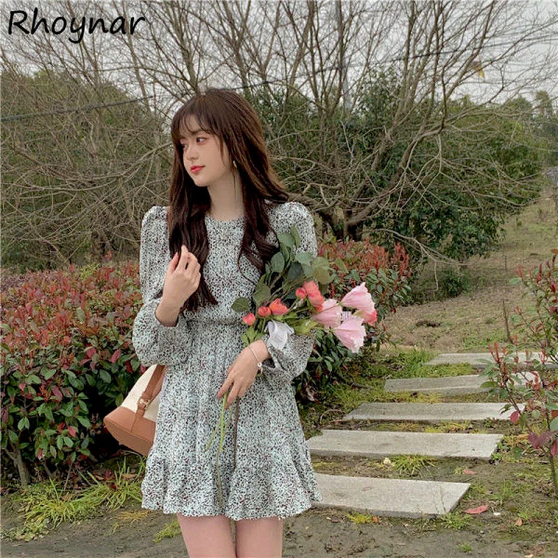 

Long Sleeve Dress Women Leisure Autumn A-line All-match Fashion Female Streetwear Vestido Temperament Cozy Simple French Style