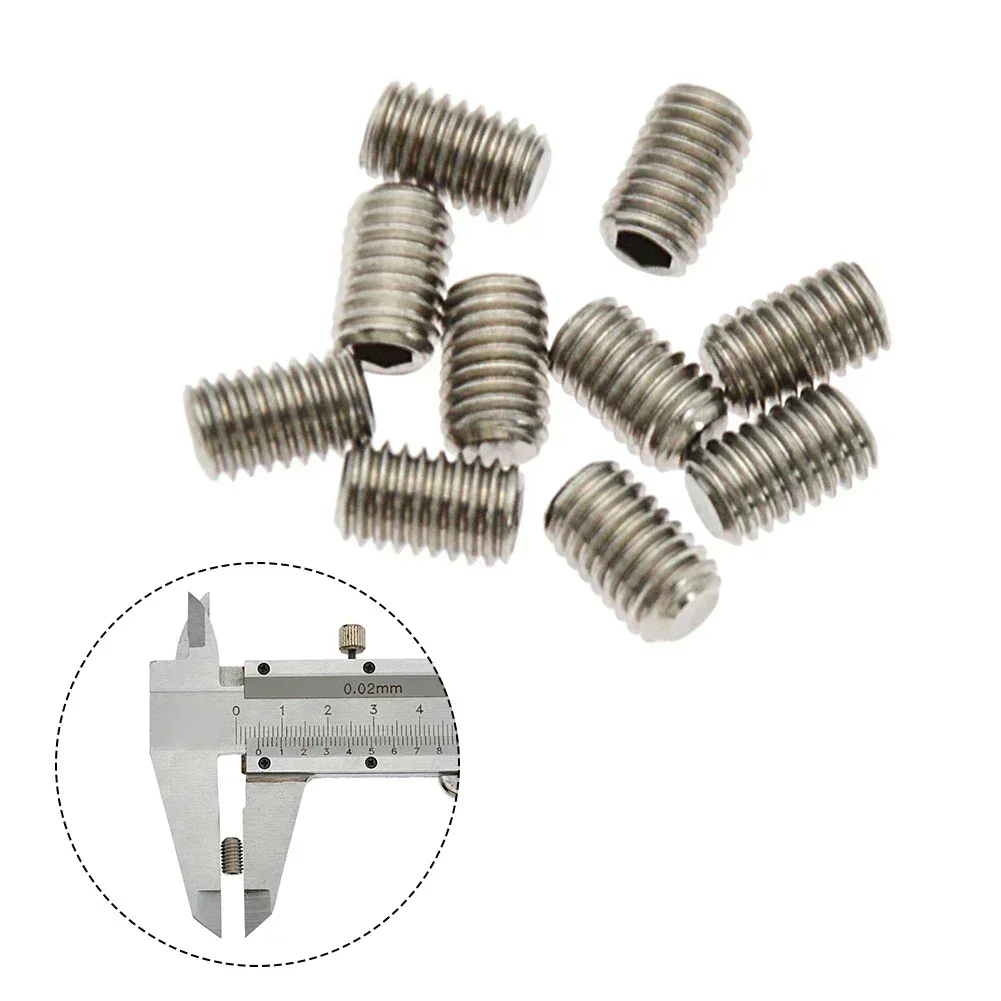 M5 Grub Screws Surfboard Fins 0.8cm/0.3inch Heigth Accessories Fin Plug Screws Stainless Steel Brand New Durable