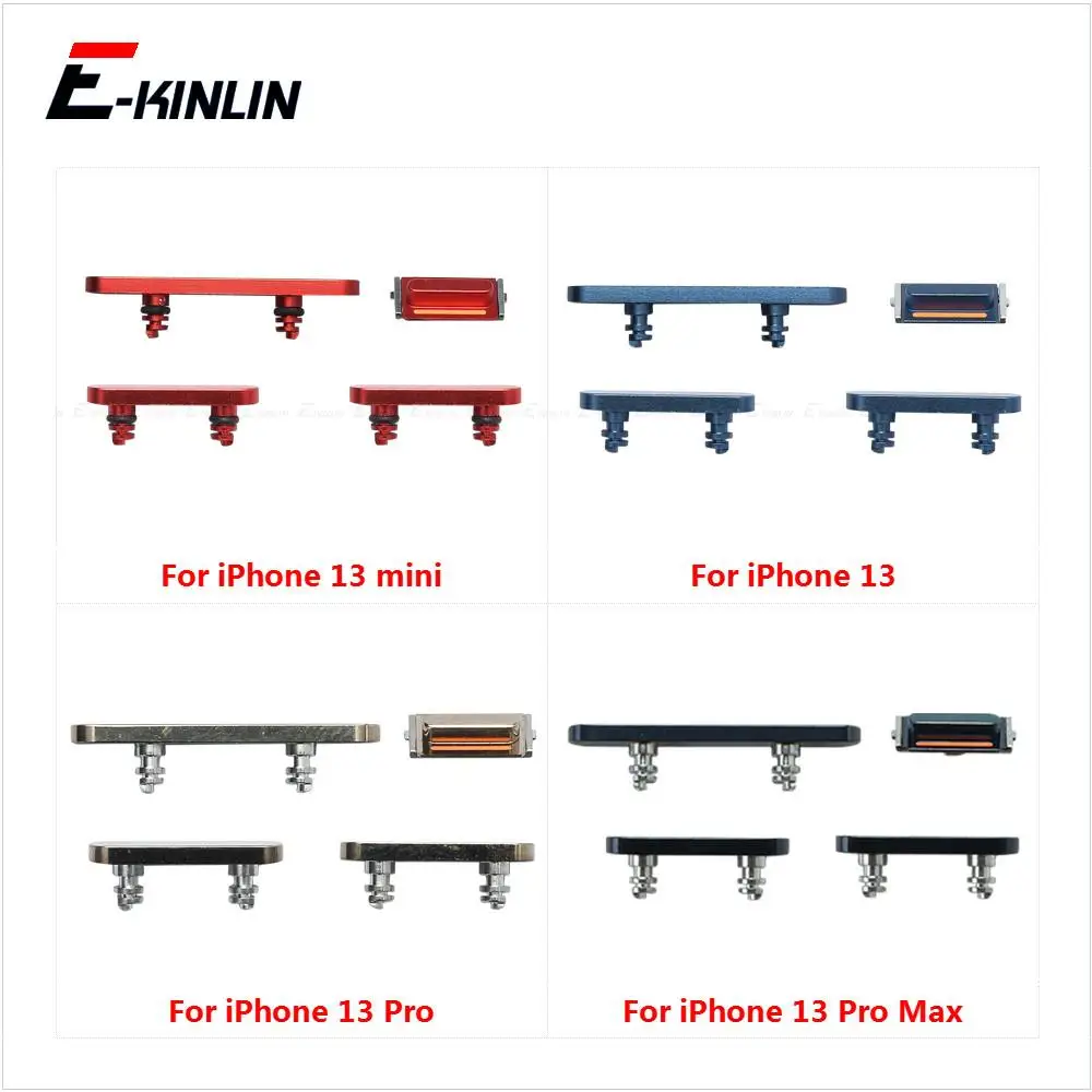 Power On Off Volume Switch Mute Side Key Button Full Sets For iPhone 13 mini 13 Pro Max