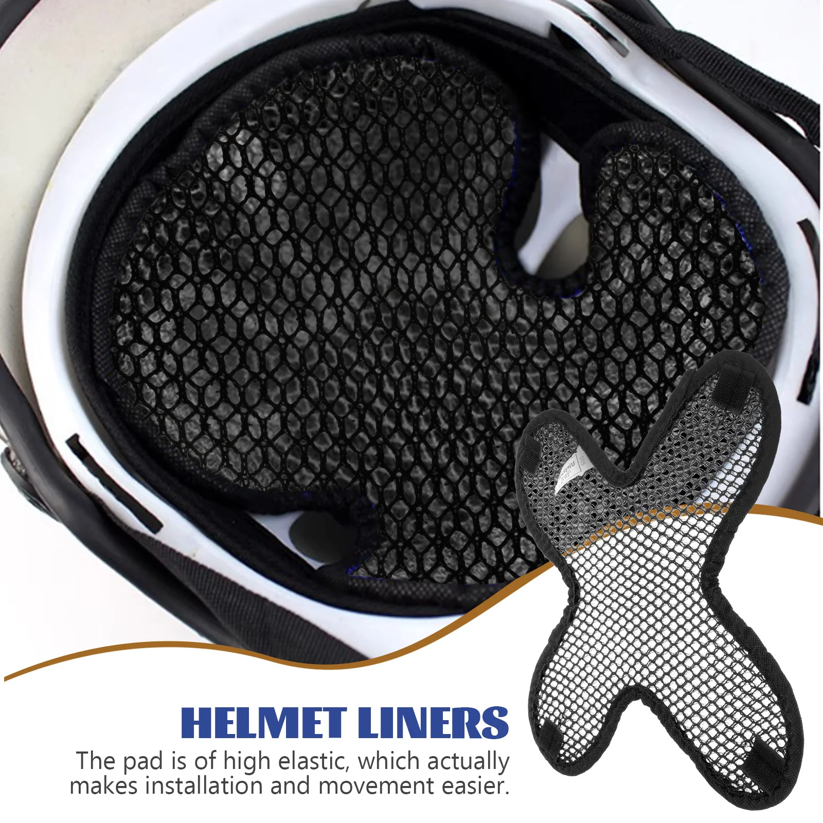 

2Pcs Inner Cushion Protective Pads Soft Breathable Liner Replacement for Motorcycle Cycling Hat Sweat Liner