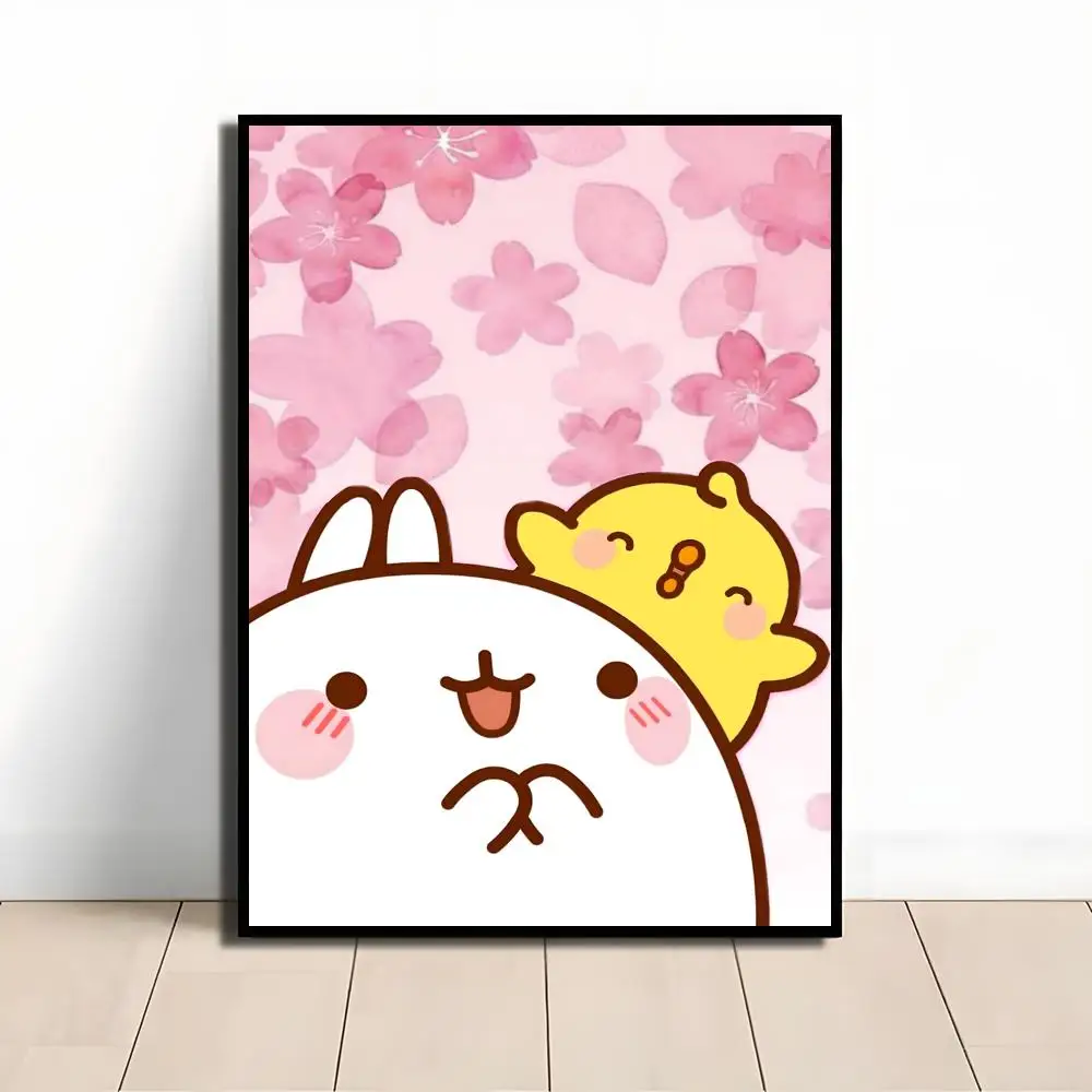Cartoon Cute M-Molang Kawaii Painting Calligraphy Paper Print Home Living Room Bedroom Entrance Bar Cafe Art Decorative Painting