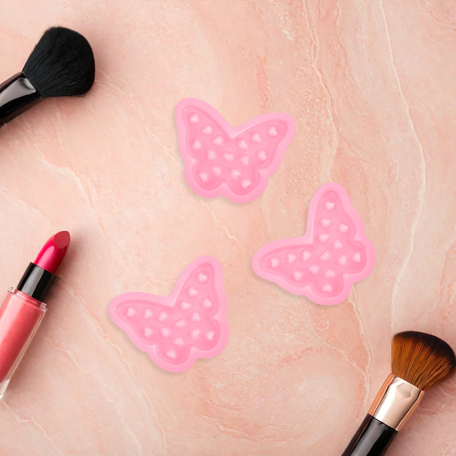 

100 Pcs Eyelash Glue Tray Extension Pallet Palette Pvc Butterfly-shaped Adhesive Holder for Lashes