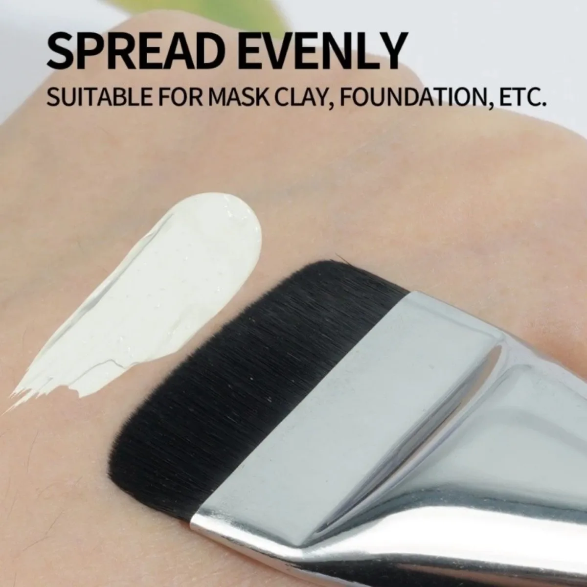 Juego de brochas de maquillaje de 2 piezas: brocha para base y cepillo para máscara de doble punta para un cuidado impecable de la piel y una aplicación de maquillaje