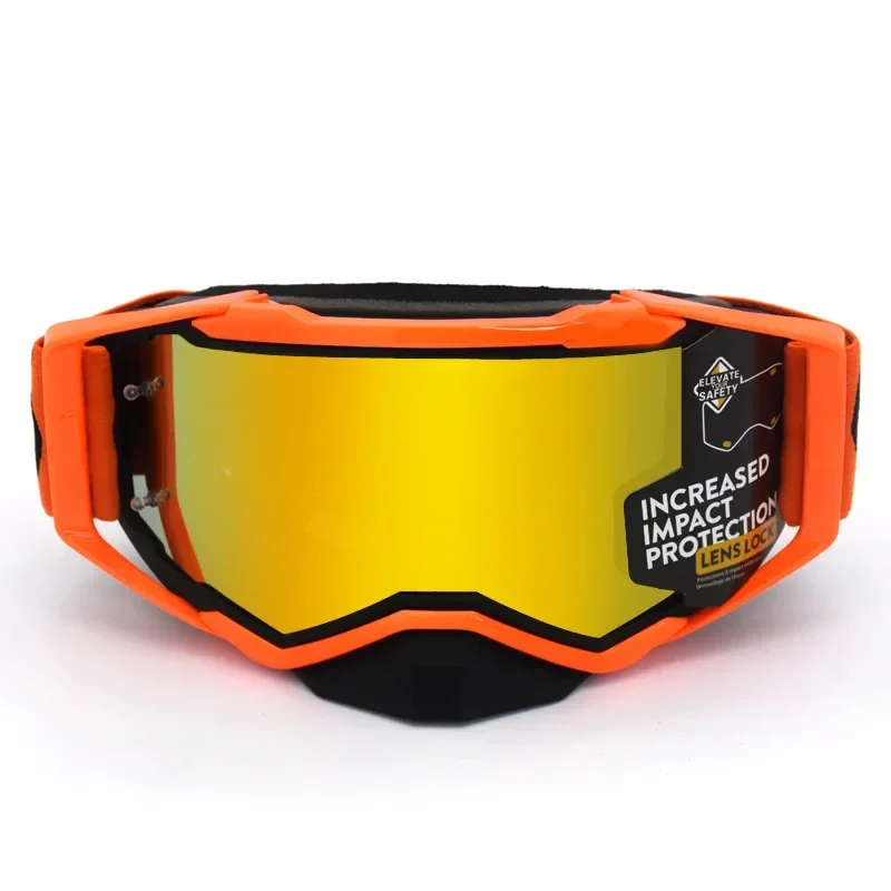 Ensemble de lunettes de moto, lunettes de cyclisme, lentille de motocross, lunettes d\'équitation, lunettes de sport, masque de ski