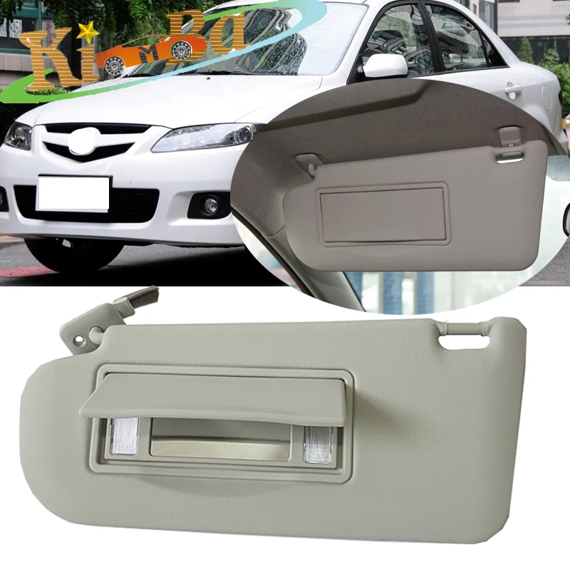 KIMBA For Mazda 6 Mazda6 Car 2004-2015 Grey Inside Sunvisor Assy Sun Shield Front Sunshade Sun Visor With Mirror Assembly