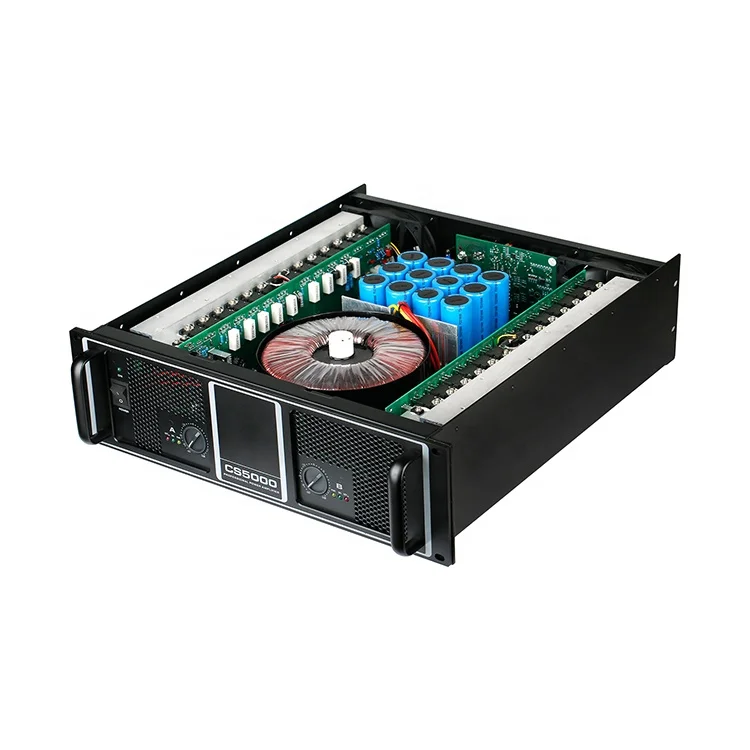 CS5000 CS6000 CS7000 CS8000 Aluminum 3U 2-Channel Power Amplifier for Sub Woofer Outdoor Stage 2CH*900W 1100W 1300W 1400W