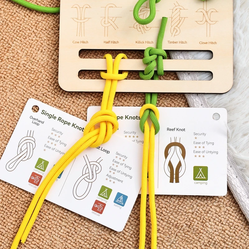 Knot Learning Training Board Knot Learning Set Kid Educational Toy Kids Gift Life Skills Training Cultivates Logical Thinking