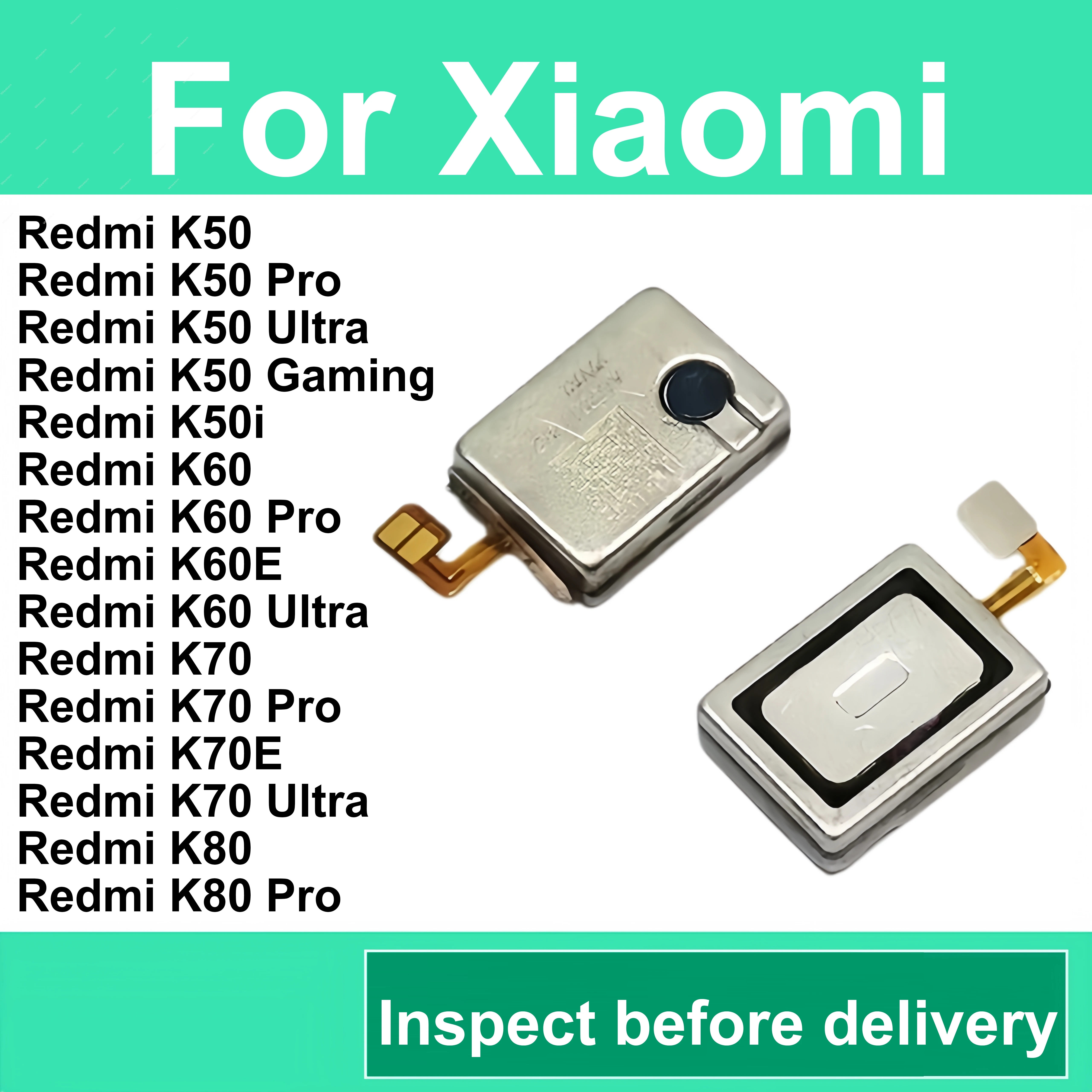 For Xiaomi Redmi K50 K50i K60 K60E K70 K70E K80 Pro Ultra K50 Gaming Practical Earpiece Speaker Replacement Good Sound Repair