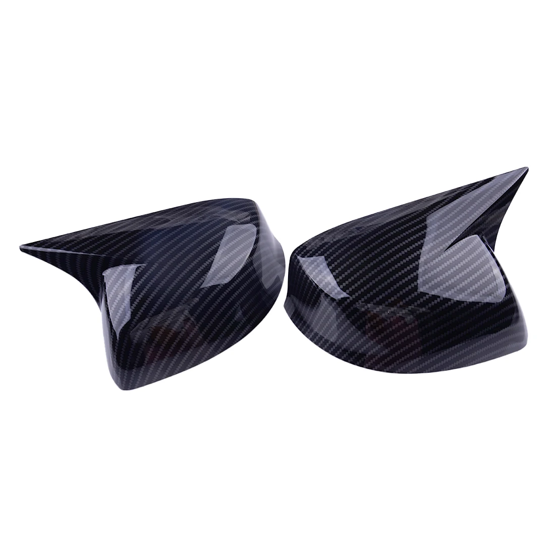 

1 Pair Carbon Fiber Ox Horn Wing Side Door Rear View Rearview Mirror Cover Cap Molding Trim Fit for Honda Civic 9th 2015-2012