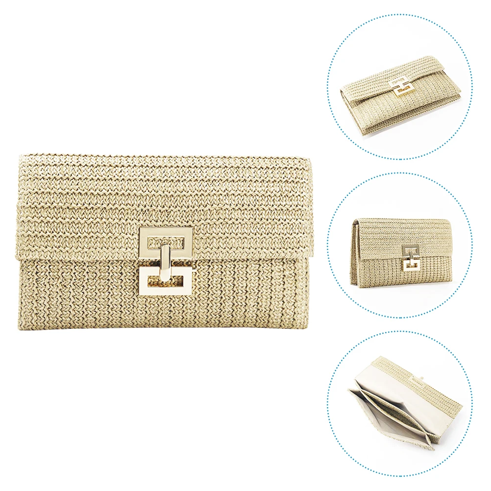 

Woven Clutch Bag For Decor Fashion Banquet Party Wedding Lightweight Women Wedding Purse Clutch Bag Portable Storage