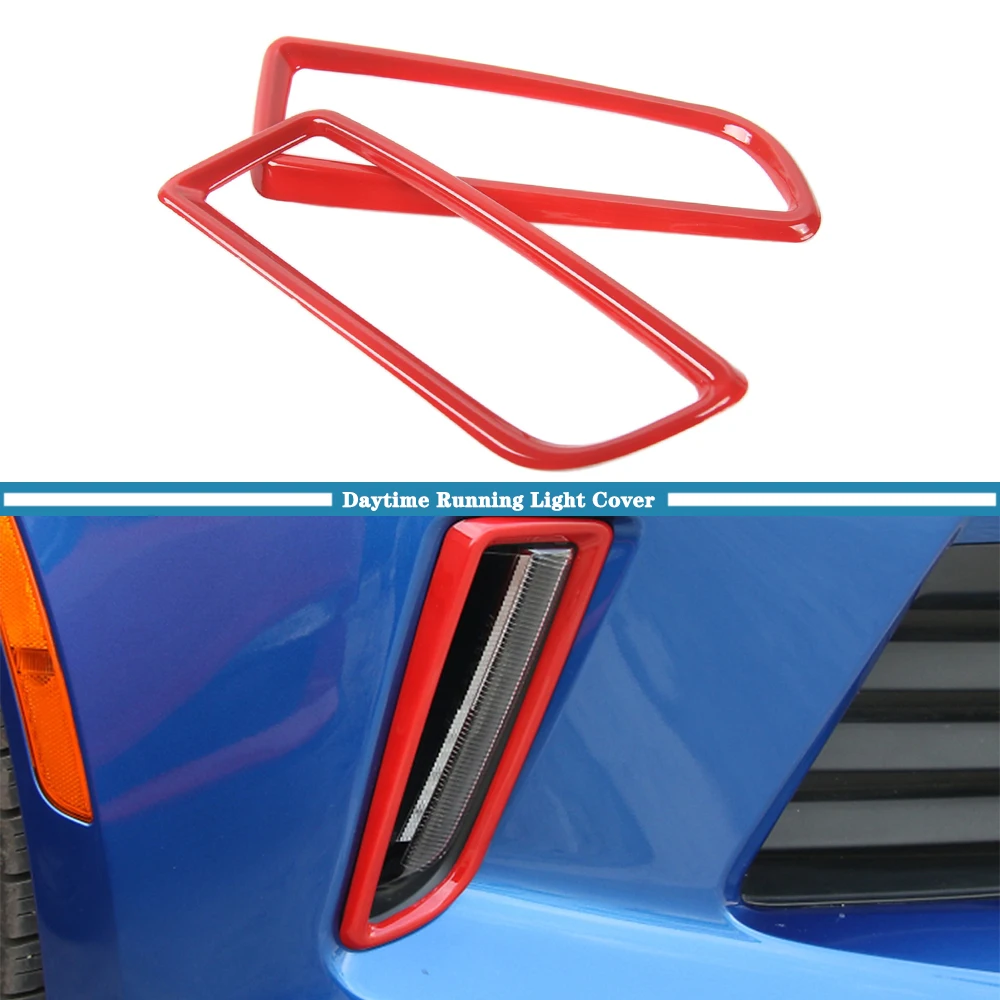 Daytime Running Light Lamp Decoration Cover Trim for Chevrolet Camaro 2017-2020 2021 2022 2023 Car Accessories Red Blue Silver