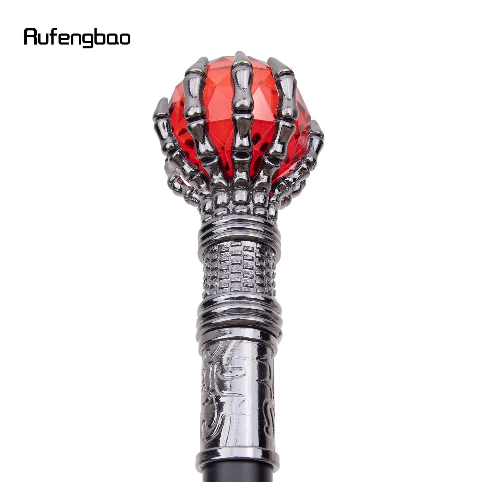 Red Glass Ball Steampunk Cane Fashion Decorative Stick Gentleman Luxury Crosier Knob Walking Stick 93cm