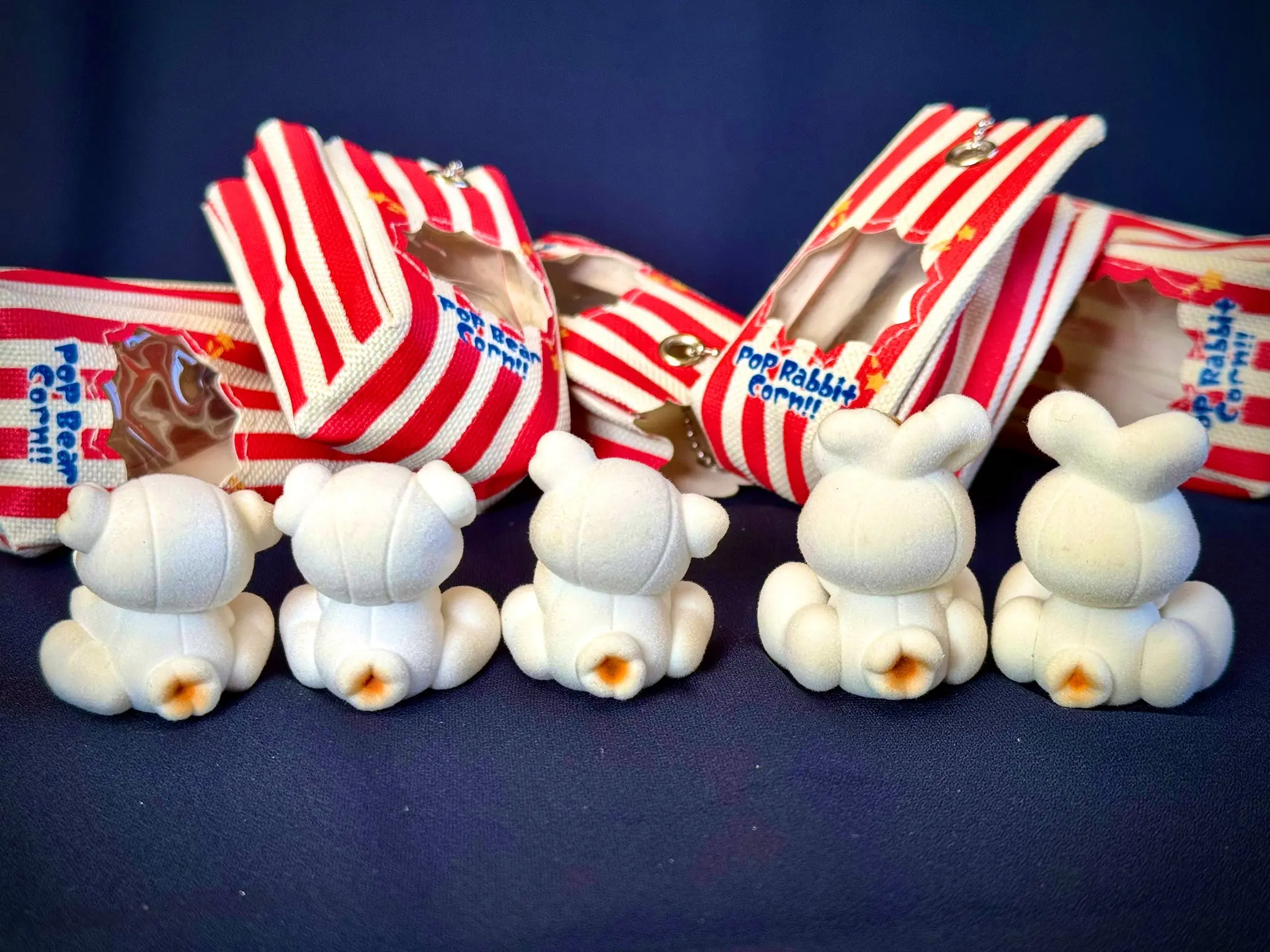 UltraNewPlanning Capsule Toy cute Toy Box Resident Mascot Pop Bear corn flocked Bunny rabbit in bag sitting BC pendant figures