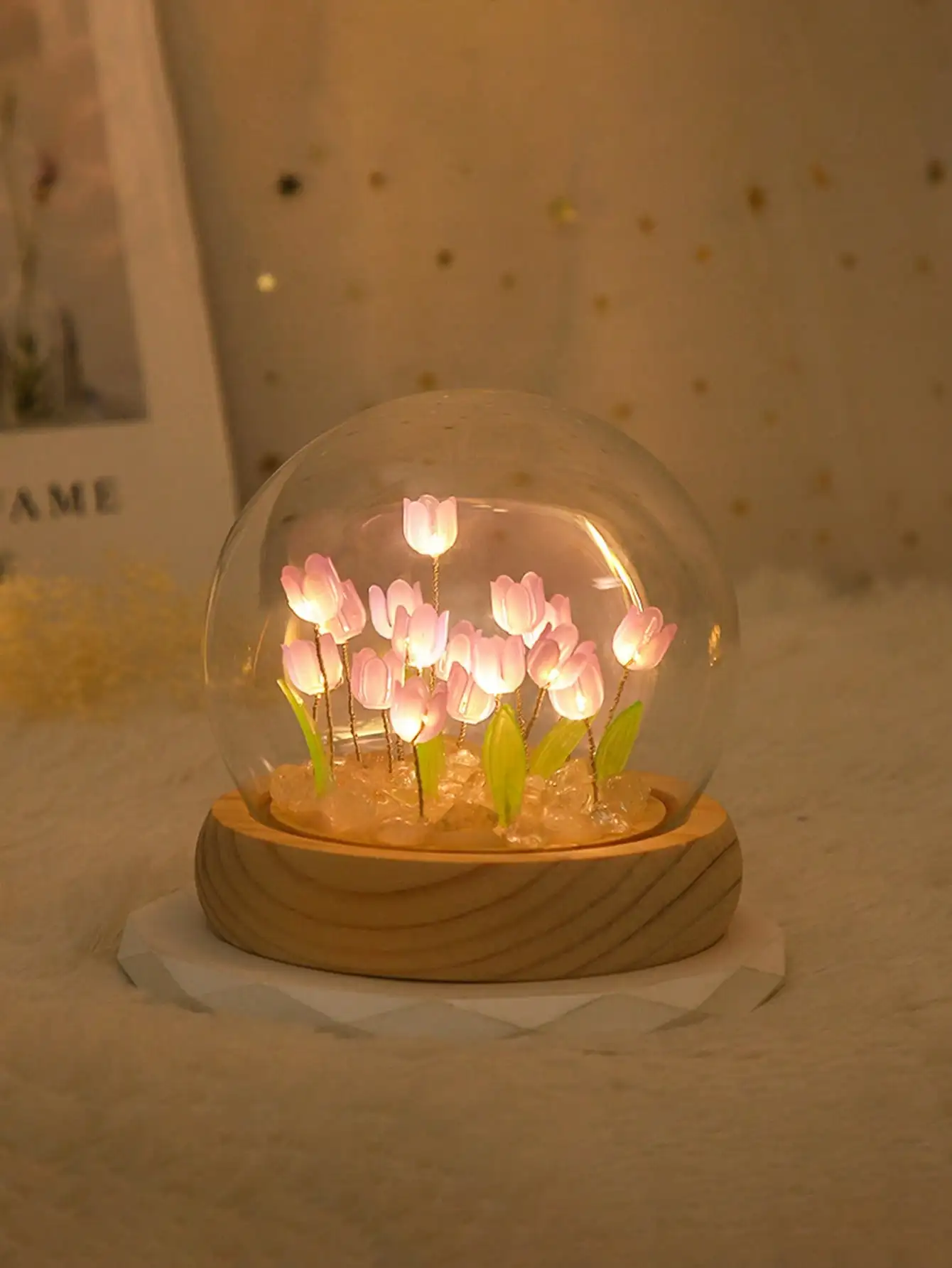 10 pz/20 pz tulipano luce notturna Kit materiale fai da te + sacchetto regalo decorazioni per la tavola illuminazione san valentino festa della