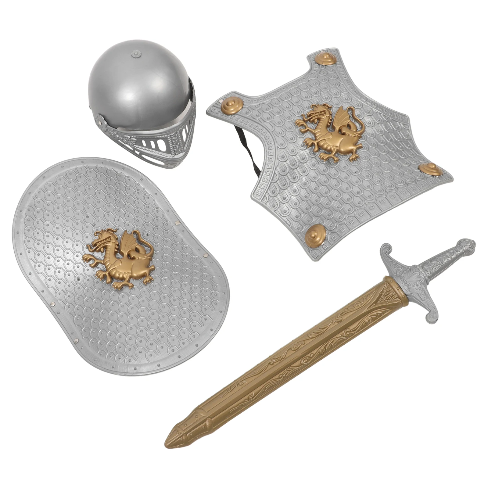 

Children'S Set Battle Costume Breastplate Halloween Role Play Props