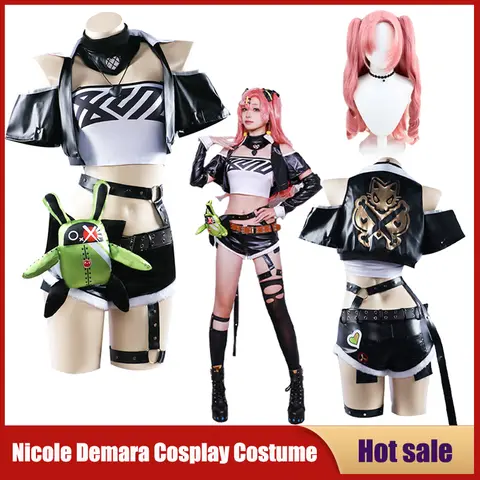 Game Zenless Zone Zero Character Outfits Anime Nicole Demara Cosplay costume Николь Демара Wig Full Set Carnival Party Dress