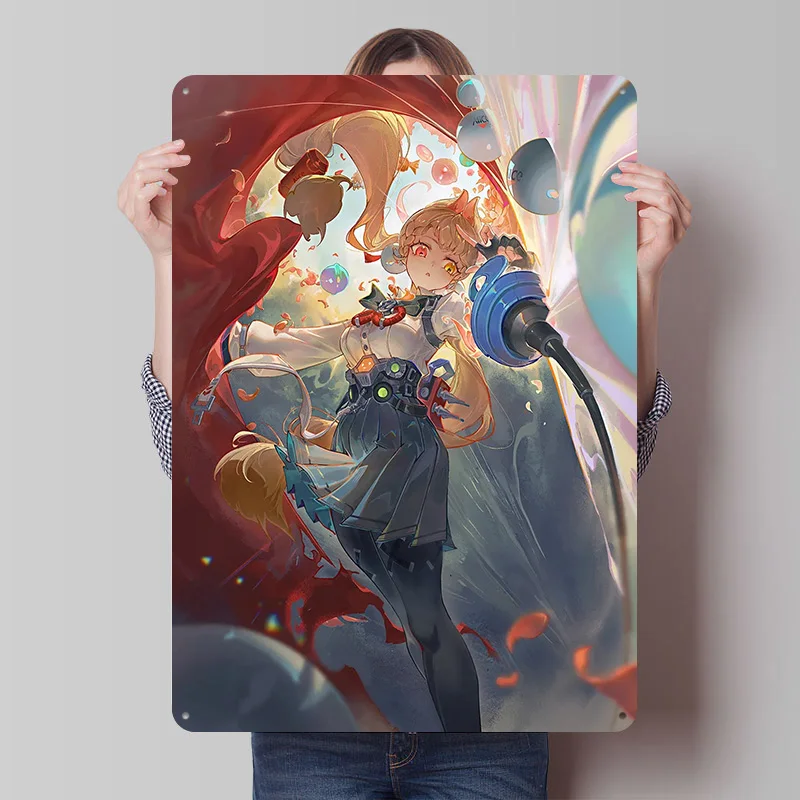 Alice Thymefield Zenless Zone Zero Printed Poster Customized Retro Wall Art Vintage Metal Tin Signs for Mancave Decoration House